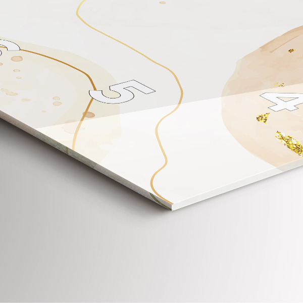 Wanduhr quadratisch Aquarell-Flecken