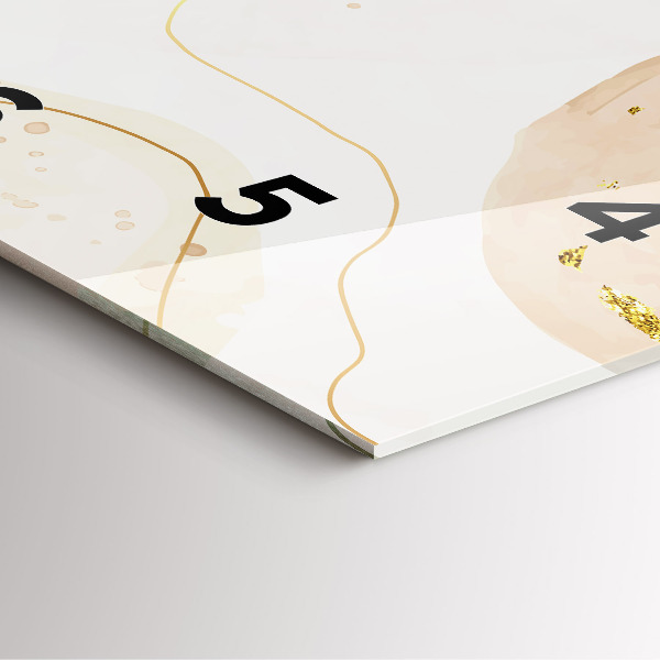 Wanduhr quadratisch Aquarell-Flecken