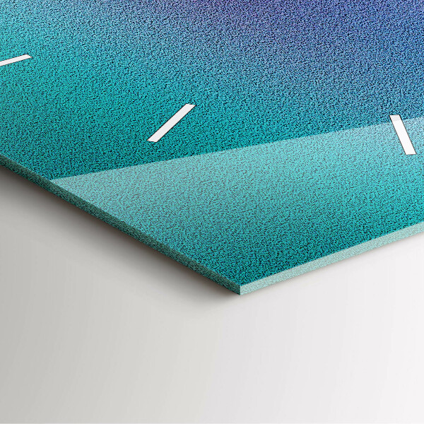 Wanduhr quadratisch Muster mit Farbverlauf