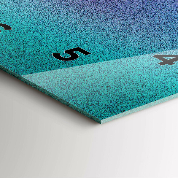 Wanduhr quadratisch Muster mit Farbverlauf