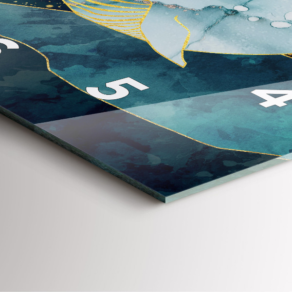 Wanduhr quadratisch mit motiv Abstrakter Wal