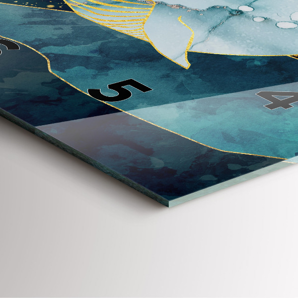 Wanduhr quadratisch mit motiv Abstrakter Wal