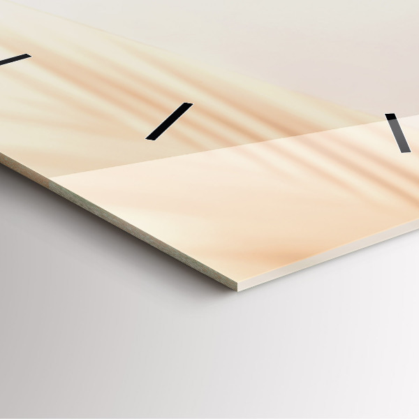 Wanduhr modern quadratisch Creme-Abstraktion