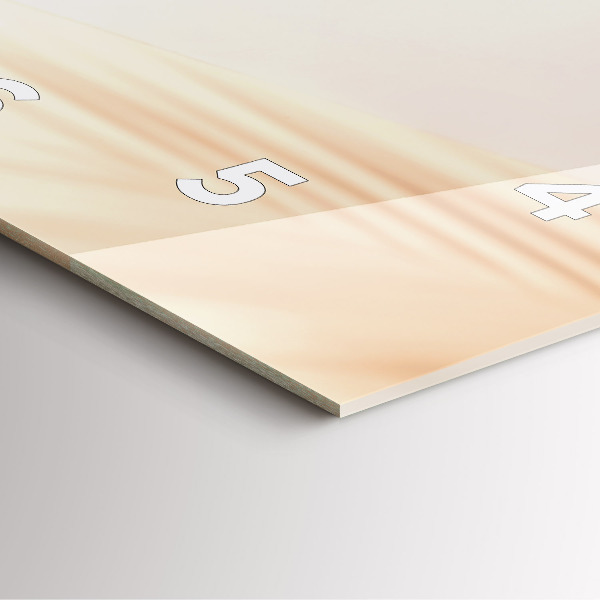 Wanduhr modern quadratisch Creme-Abstraktion