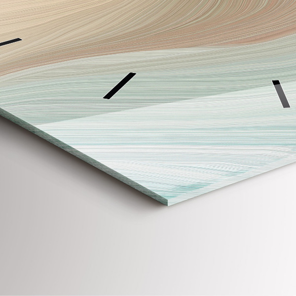 Wanduhr quadratisch Wellenförmige Abstraktion