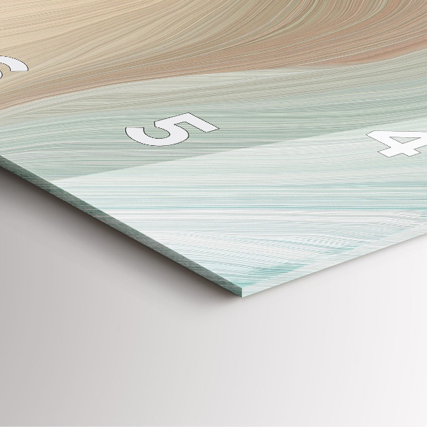 Wanduhr quadratisch Wellenförmige Abstraktion