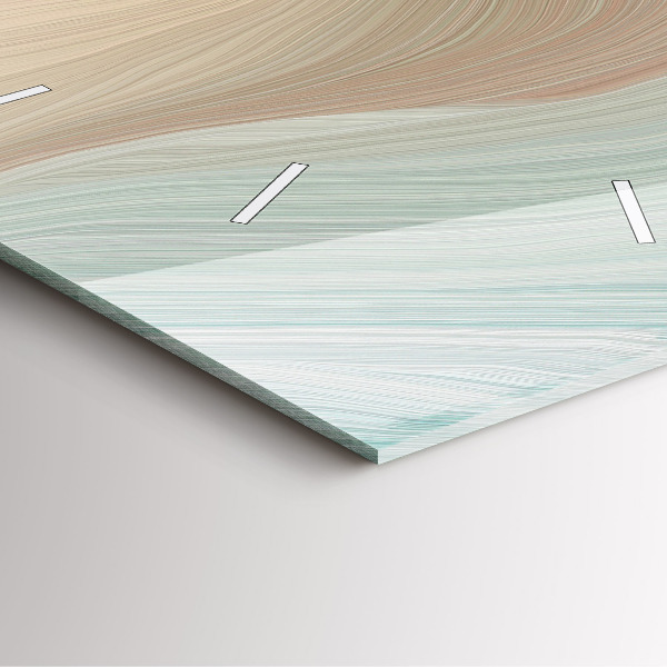 Wanduhr quadratisch Wellenförmige Abstraktion