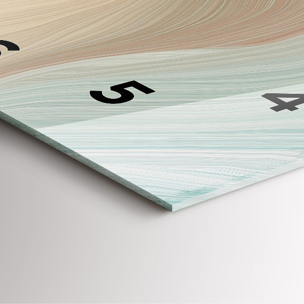 Wanduhr quadratisch Wellenförmige Abstraktion