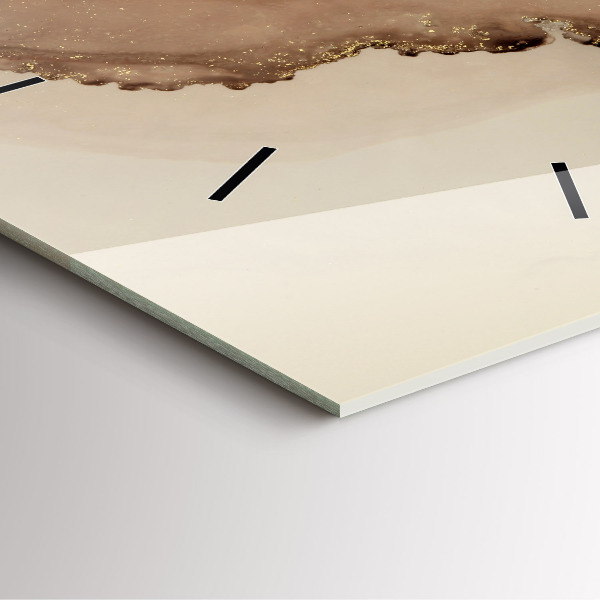 Wanduhr modern quadratisch Beigefarbene moderne Kunst