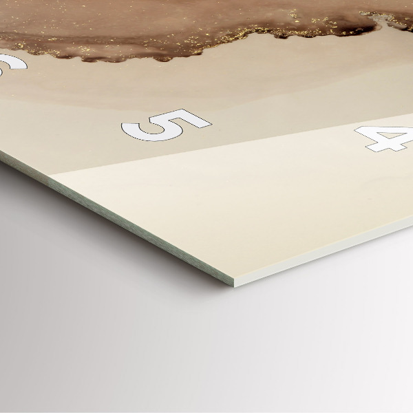 Wanduhr modern quadratisch Beigefarbene moderne Kunst