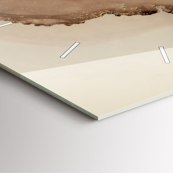 Wanduhr modern quadratisch Beigefarbene moderne Kunst