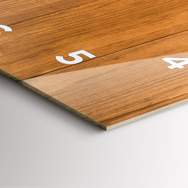 Wanduhr modern quadratisch Hölzerne Bretter