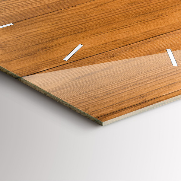 Wanduhr modern quadratisch Hölzerne Bretter