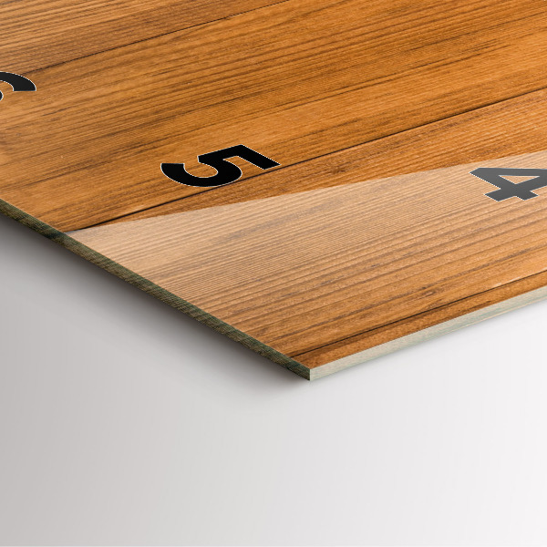 Wanduhr modern quadratisch Hölzerne Bretter