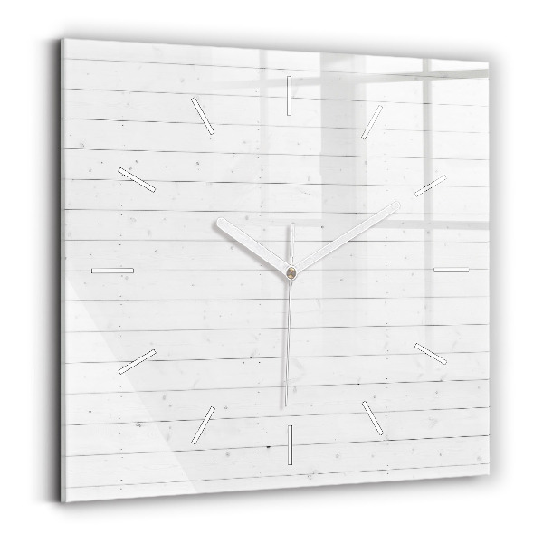 Wanduhr quadratisch mit motiv Holzplatten-Muster