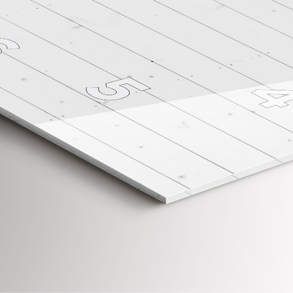 Wanduhr quadratisch mit motiv Holzplatten-Muster