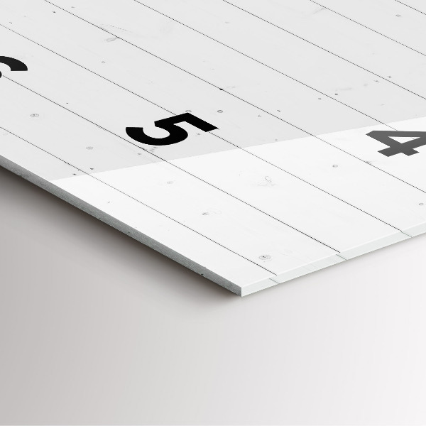 Wanduhr quadratisch mit motiv Holzplatten-Muster