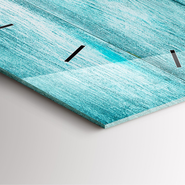 Wanduhr quadratisch mit motiv Blaues altes Holz