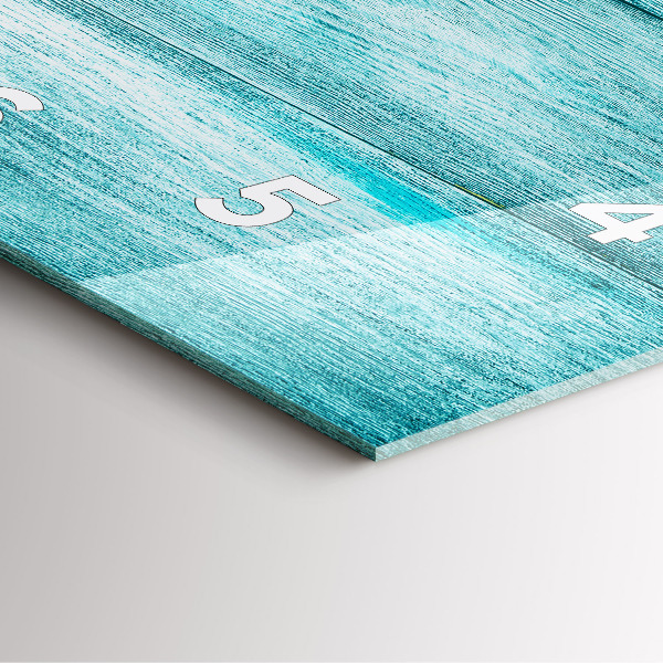 Wanduhr quadratisch mit motiv Blaues altes Holz