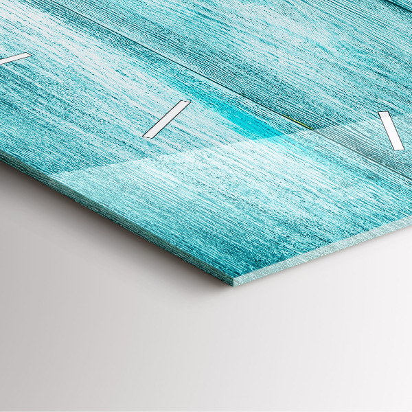 Wanduhr quadratisch mit motiv Blaues altes Holz