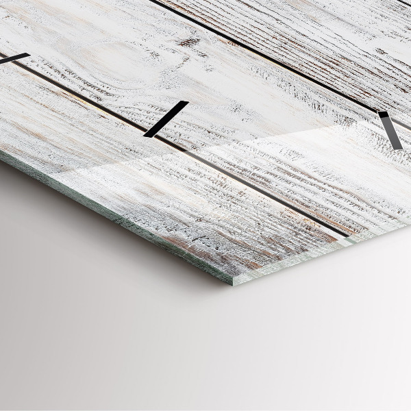 Wanduhr modern quadratisch Bemalte Bretter