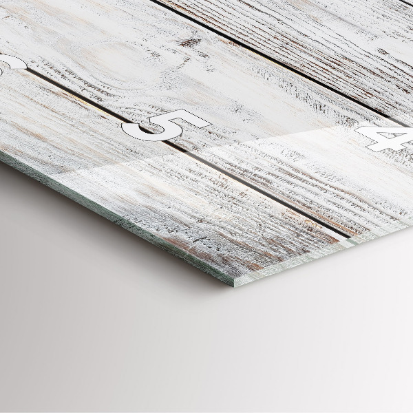 Wanduhr modern quadratisch Bemalte Bretter