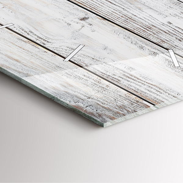 Wanduhr modern quadratisch Bemalte Bretter