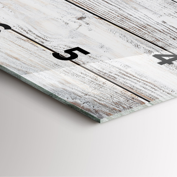 Wanduhr modern quadratisch Bemalte Bretter