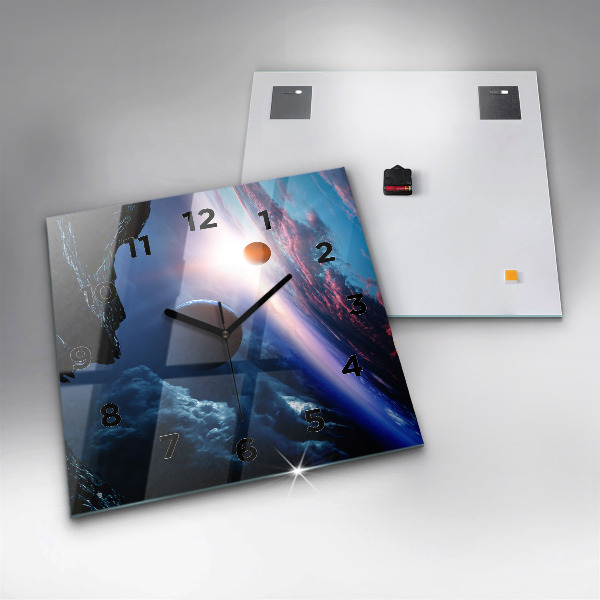 Wanduhr quadratisch Große Galaxie