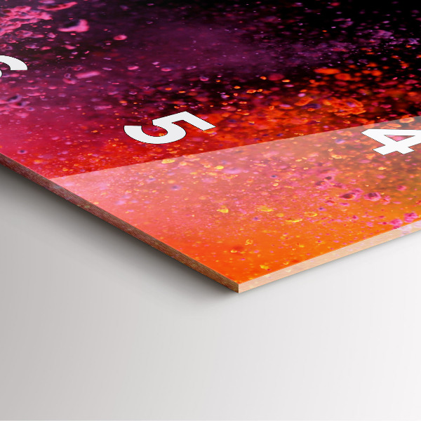 Wanduhr quadratisch mit motiv Explosion der Farben