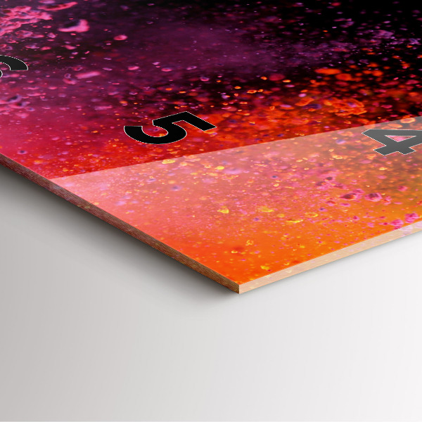 Wanduhr quadratisch mit motiv Explosion der Farben