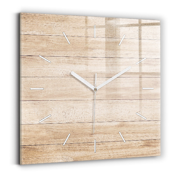 Wanduhr modern quadratisch Hölzerne Textur