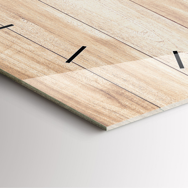 Wanduhr modern quadratisch Hölzerne Textur