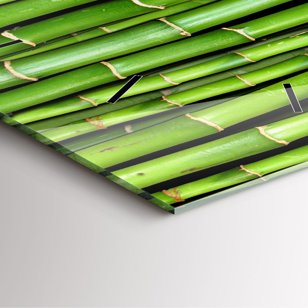 Wanduhr modern quadratisch Asiatischer Bambus