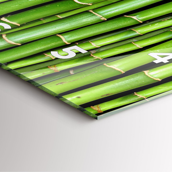 Wanduhr modern quadratisch Asiatischer Bambus