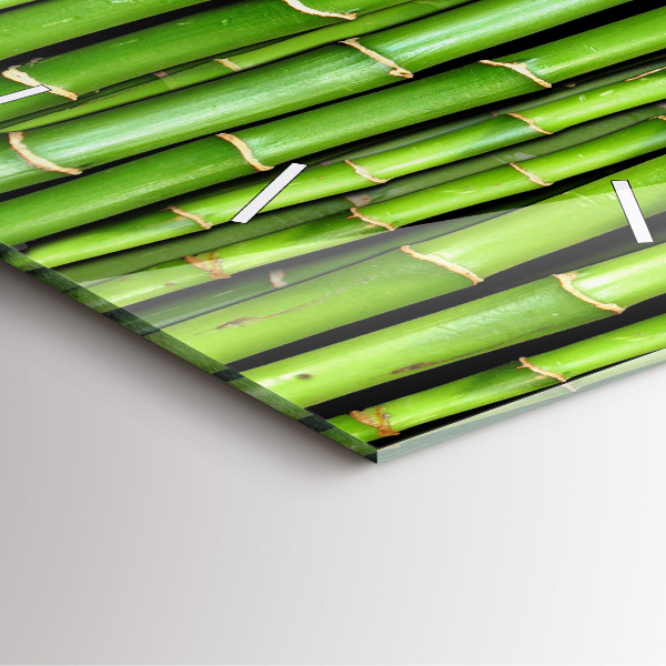 Wanduhr modern quadratisch Asiatischer Bambus