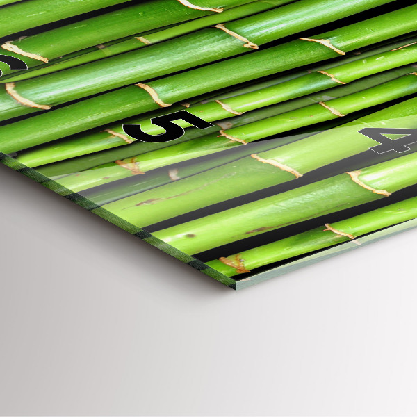 Wanduhr modern quadratisch Asiatischer Bambus