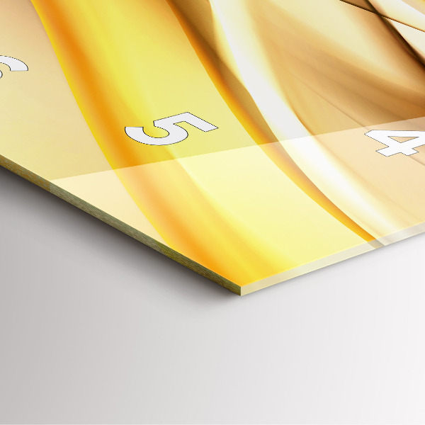 Wanduhr quadratisch Abstrakte Welle