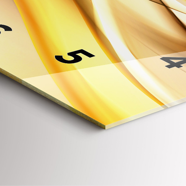 Wanduhr quadratisch Abstrakte Welle