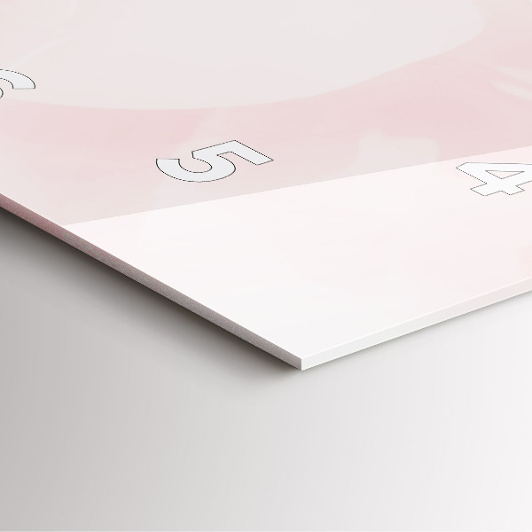 Wanduhr quadratisch mit motiv Blühende Rosen