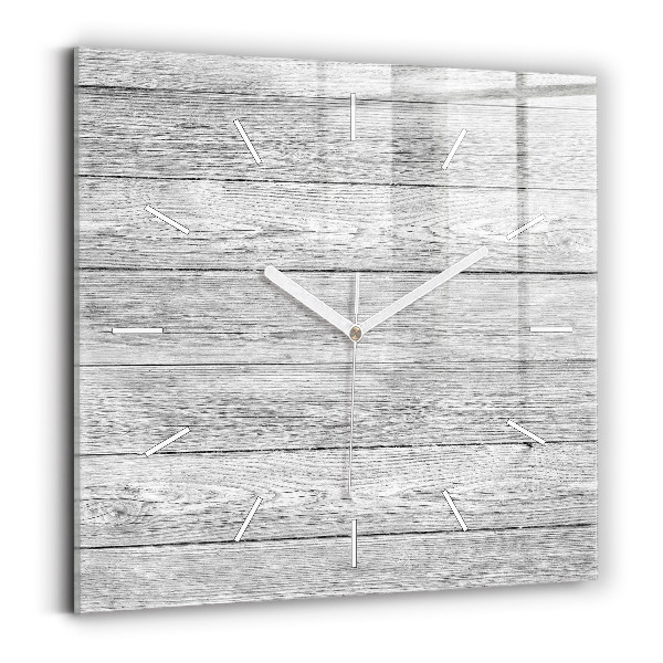 Wanduhr modern quadratisch Holztafeln