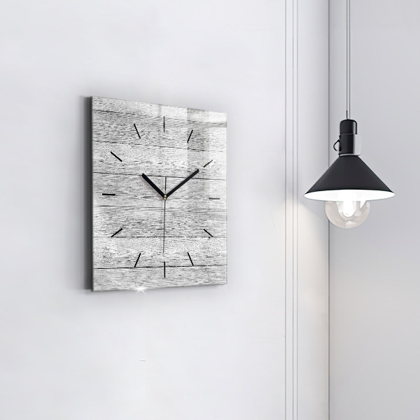 Wanduhr modern quadratisch Holztafeln