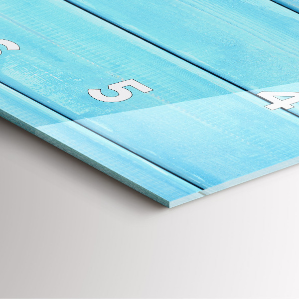 Wanduhr quadratisch mit motiv Strandzubehör und Tafeln