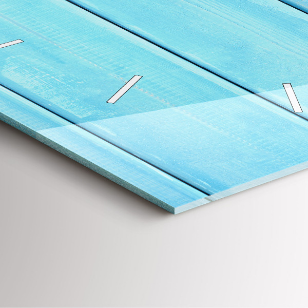 Wanduhr quadratisch mit motiv Strandzubehör und Tafeln