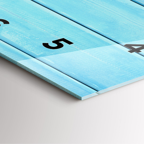 Wanduhr quadratisch mit motiv Strandzubehör und Tafeln