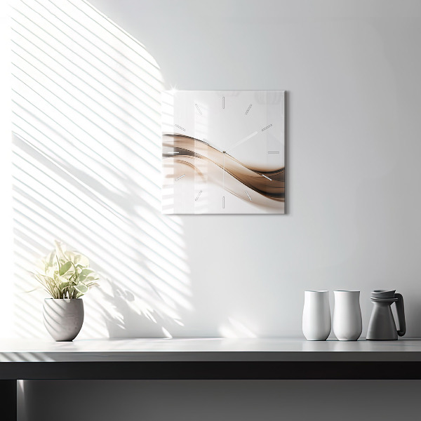 Wanduhr quadratisch Abstrakte Linie