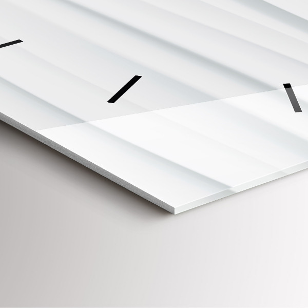 Wanduhr modern quadratisch Textur der Wellen