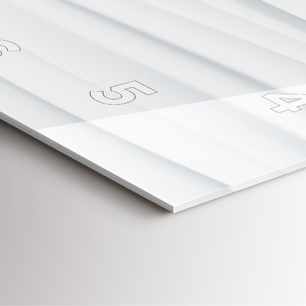 Wanduhr modern quadratisch Textur der Wellen