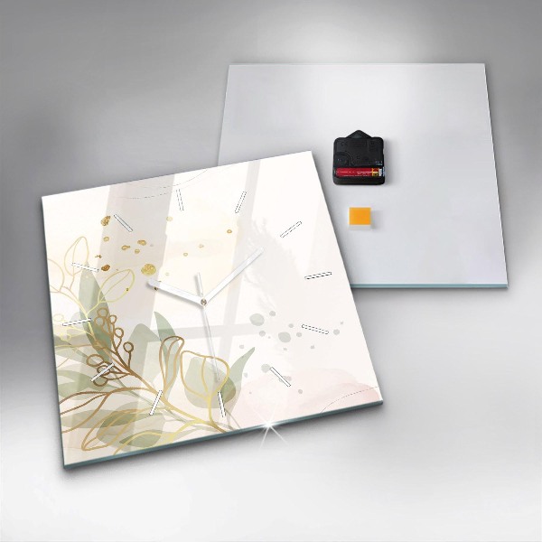 Wanduhr modern quadratisch Pastell abstrakt