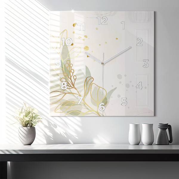 Wanduhr modern quadratisch Pastell abstrakt